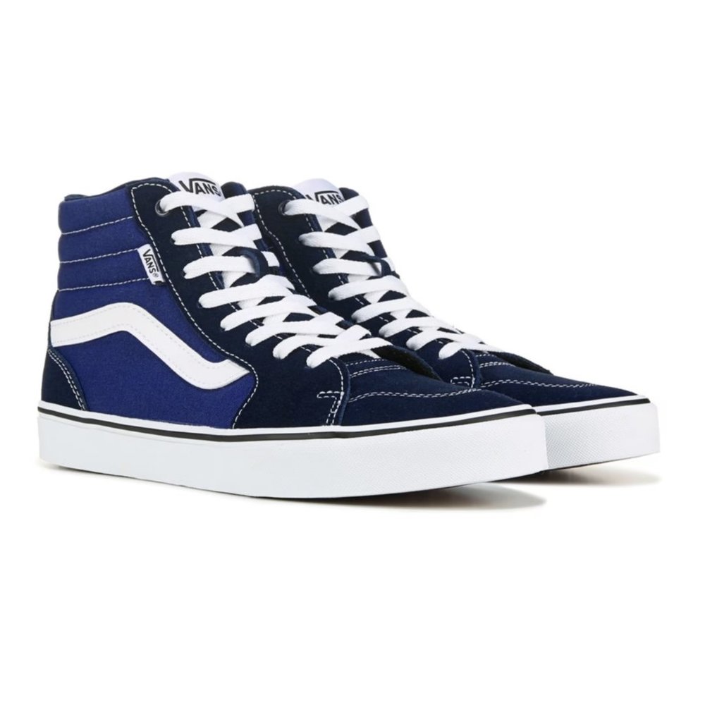 Vans Unisex Filmore High Top Sneaker - Multi Checkeredboard - Black/White/Navy